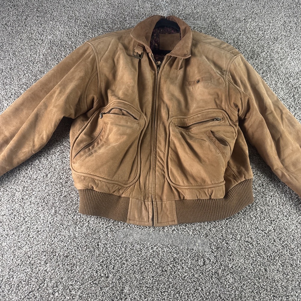 Mixed‎ Blues Men's Genuine Leather Jacket Size Large